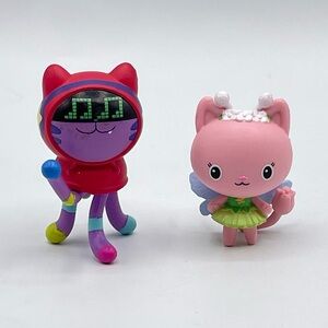Gabby’s Dollhouse Figures lot of 2 DJ Catnip Fairy Kitty